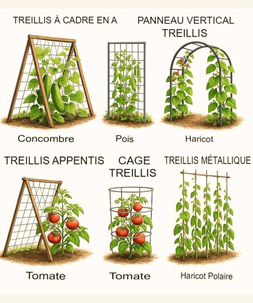 treillis pour légumes grimpants