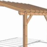auvent en bois adossé