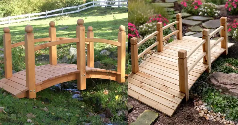 construire un petit pont décoratif en bois pour le jardin